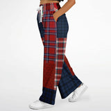 Yankee Doodle Plaid Patchwork Bellbottoms Flare Leg Pants - Thathoodyshop