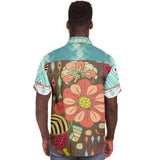 Infinity Squared S/S Button Down Shirt Short Sleeve Button Down Shirt - AOP - Thathoodyshop