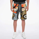 Dance Steps Pinstripe Basketball Shorts Basketball Shorts - Thathoodyshop