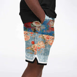 Blue Cabbage Basketball Shorts Basketball Short Rib - AOP - Thathoodyshop