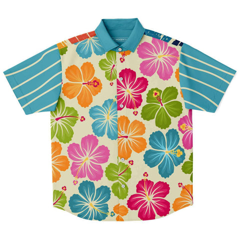 Paradise Road S/S Button Down Shirt Short Sleeve Button Down Shirt - AOP - Thathoodyshop