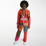 Tokyo Nights Asian Floral Patchwork Unisex Romper Jumpsuit - Thathoodyshop