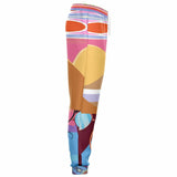 Bahama Mama Pink Ombre Striped Unisex Eco-Poly Joggers Joggers - Thathoodyshop