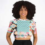 Old Miami Geometric Trefoil Cropped Sweater Cropped Short Sleeve Sweater - Thathoodyshop