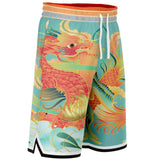 The Koi Dragon Basketball Shorts Basketball Short Rib - AOP - Thathoodyshop