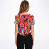Hippy-Dippy Cropped Button Front Jersey Cropped Baseball Jersey - Thathoodyshop