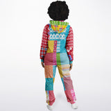 Maui Waui Hawaiian Surfside Patchwork Unisex Fleece Romper Fleece Jumpsuit - Thathoodyshop