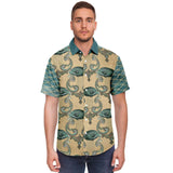 Mermaid's Tale S/S Button Down Shirt Short Sleeve Button Down Shirt - AOP - Thathoodyshop