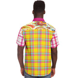 Ashbury Heights Plaid Paisley Button Down Shirt Short Sleeve Button Down Shirt - Thathoodyshop