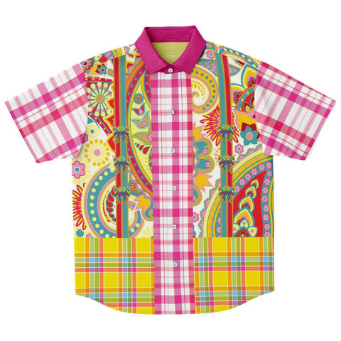 Ashbury Heights Plaid Paisley Button Down Shirt Short Sleeve Button Down Shirt - Thathoodyshop