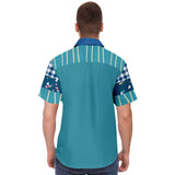 Blue Dream S/S Button Down Shirt Short Sleeve Button Down Shirt - AOP - Thathoodyshop