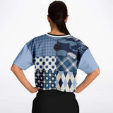 Blueberry Hill Crop Jersey Cropped Football Jersey - Thathoodyshop