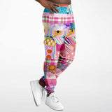 Bahama Mama Pink Floral Patchwork Unisex Cargo Sweats Cargo Pants - Thathoodyshop