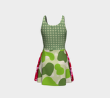 Green Apple Leopard III Dress Flare Dress - Thathoodyshop