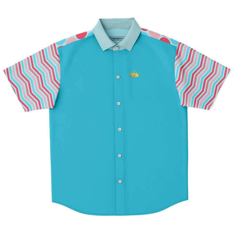 South Beach S/S Button Down Shirt Short Sleeve Button Down Shirt - AOP - Thathoodyshop