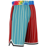 Rainbow Swirl Basketball Shorts Basketball Short Rib - AOP - Thathoodyshop