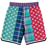 Cerulean Polka Dot Basketball Shorts Basketball Shorts - Thathoodyshop