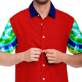 Rainbow Pride Button Down Shirt Short Sleeve Button Down Shirt - AOP - Thathoodyshop