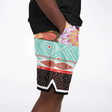 Summer of Love Basketball Shorts Basketball Short Rib - AOP - Thathoodyshop