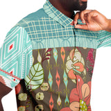 Infinity Squared S/S Button Down Shirt Short Sleeve Button Down Shirt - AOP - Thathoodyshop
