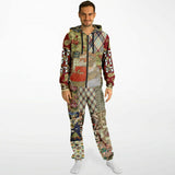 Tripoli Floral Patchwork Unisex Romper Zip-Front Romper - Thathoodyshop