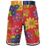 Blossom Hill Basketball Shorts Basketball Short Rib - AOP - Thathoodyshop