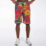 Blossom Hill Basketball Shorts Basketball Short Rib - AOP - Thathoodyshop