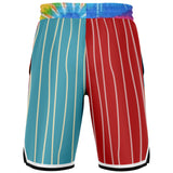 Rainbow Swirl Basketball Shorts Basketball Short Rib - AOP - Thathoodyshop