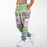 Kaleido-Scape Purple Plaid Cargo Sweats Cargo Sweatpants - Thathoodyshop