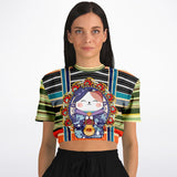 Happy Tequila Sunrise Cropped Sweater Cropped Short Sleeve Sweater - Thathoodyshop