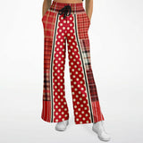 Jersey Salsa SW Polka Patchwork Stretchy Phat Bellbottoms Flare Leg Pants - Thathoodyshop