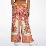 Yogananda Pink Floral Patchwork Eco-Poly Stretchy Phat Bellbottoms Wide Leg Pants - Thathoodyshop