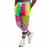 Pink Polka Stripe OG San Diego Fleece Joggers Fashion Jogger - AOP - Thathoodyshop