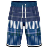 Fair Isle Blue Basketball Shorts Basketball Short Rib - AOP - Thathoodyshop