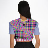 Mercury Retrograde Floral Cropped Sweater Athletic Cropped Short Sleeve Sweatshirt - AOP - Thathoodyshop