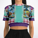 Gypsy Queen Purple Cropped Sweater Cropped Short Sleeve Sweater - Thathoodyshop