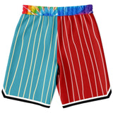 Rainbow Swirl Basketball Shorts Basketball Short Rib - AOP - Thathoodyshop
