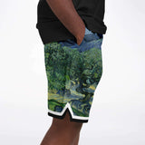 Midnight Moon Basketball Shorts Basketball Short Rib - AOP - Thathoodyshop