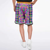 Mercury Retrograde Purple Vertical Basketball Shorts Basketball Shorts - Thathoodyshop