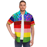 Rainbow-Tastic S/S Button Down Shirt Short Sleeve Button Down Shirt - AOP - Thathoodyshop