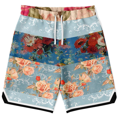 Blue Cabbage Basketball Shorts Basketball Short Rib - AOP - Thathoodyshop