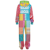 Maui Waui Hawaiian Surfside Patchwork Unisex Fleece Romper Fleece Jumpsuit - Thathoodyshop