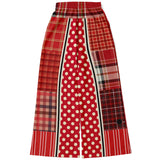 Jersey Salsa SW Polka Patchwork Stretchy Phat Bellbottoms Flare Leg Pants - Thathoodyshop
