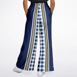 Gingham Style Gingham Plaid Flare Leg Joggers Bellbottoms - Thathoodyshop