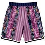 Purple Jamboree Striped Basketball Shorts Basketball Shorts - Thathoodyshop