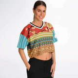 Sukiyaki Crop Jersey Cropped Football Jersey - AOP - Thathoodyshop