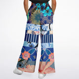 Blue Andalusian Patchwork Stretchy Phat Bellbottoms Bellbottoms - Thathoodyshop