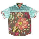 Infinity Squared S/S Button Down Shirt Short Sleeve Button Down Shirt - AOP - Thathoodyshop