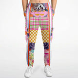 Bahama Mama Pink Patchwork Unisex Eco-Poly Cargo Joggers Cargo Pants - Thathoodyshop