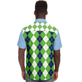 Green Par 4 S/S Button Down Shirt Short Sleeve Button Down Shirt - AOP - Thathoodyshop